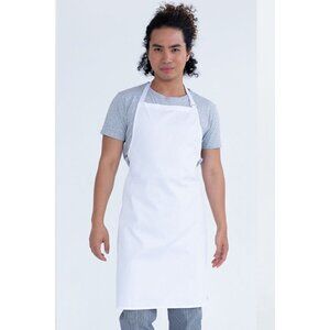 NWT Chef Revival Economy Bib Apron Size 34" x 34" Color White